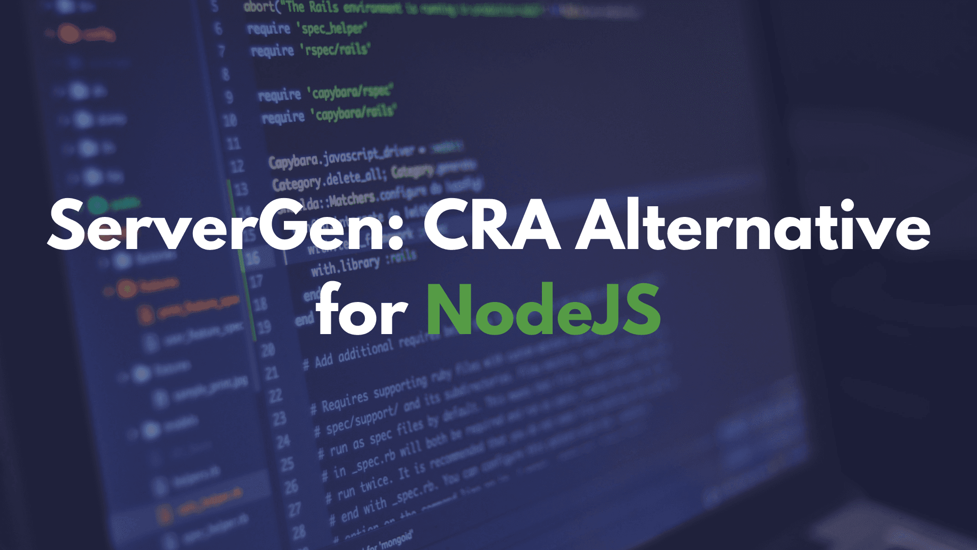 ServerGen: CRA Alternative for NodeJS